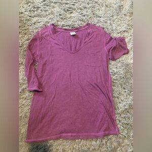PINK Victoria's Secret Plum V-Neck Pocket Tunic
